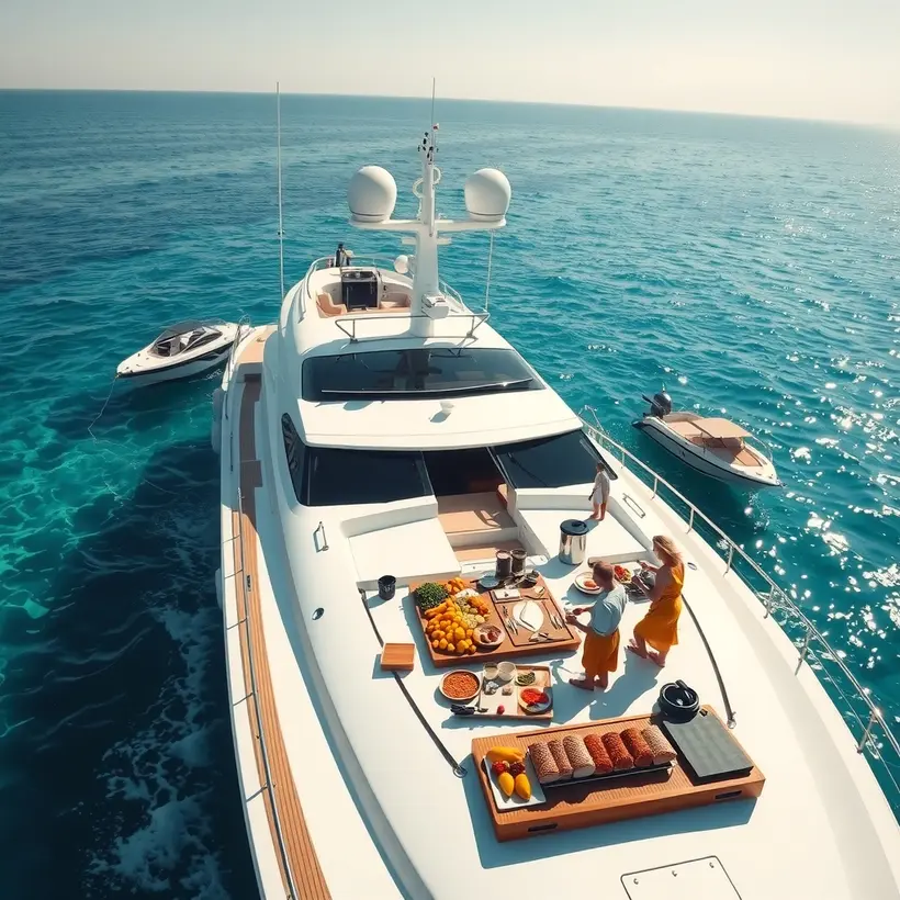 What's included in a crewed charter?